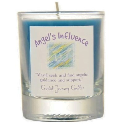 Angels Influence Crystal Journey Glass Filled Votive Soy Candle image 0