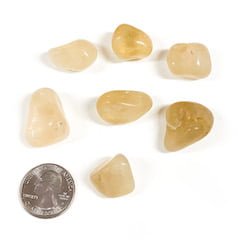 Golden Yellow Topaz Tumbled image 1