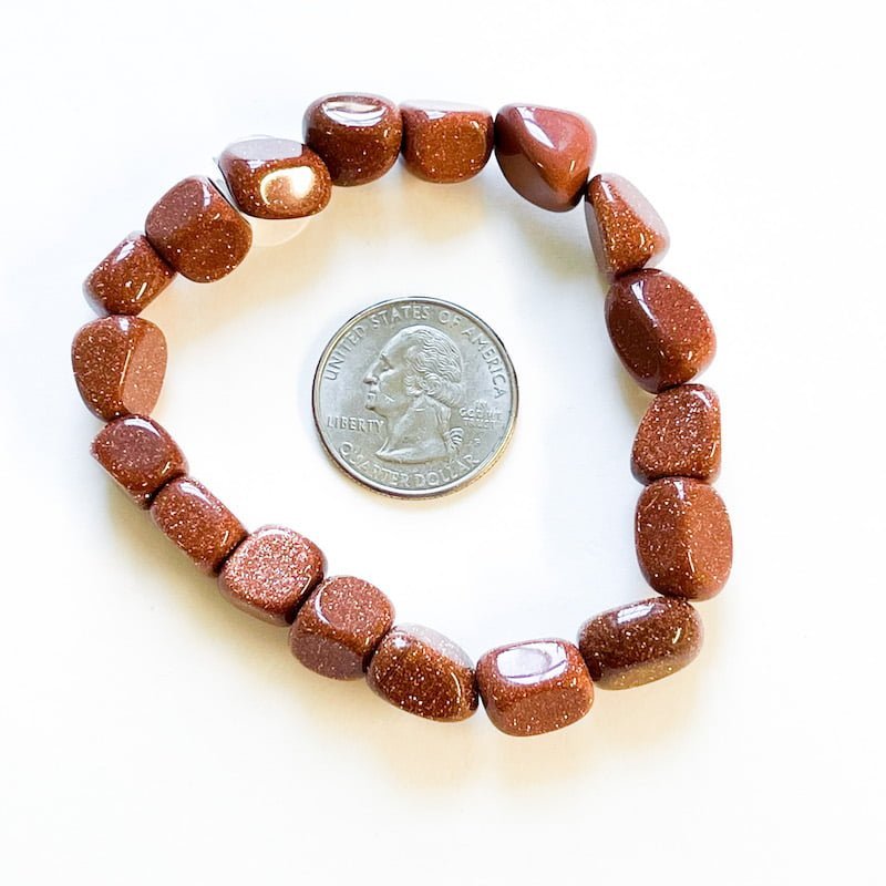 Red Goldstone Nugget Bracelet image 0