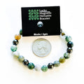 Agate Bracelet with Magnetic Hematite image 0