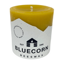 Bluecorn Bees Wax Pillar Candle 3" x 3" image 0