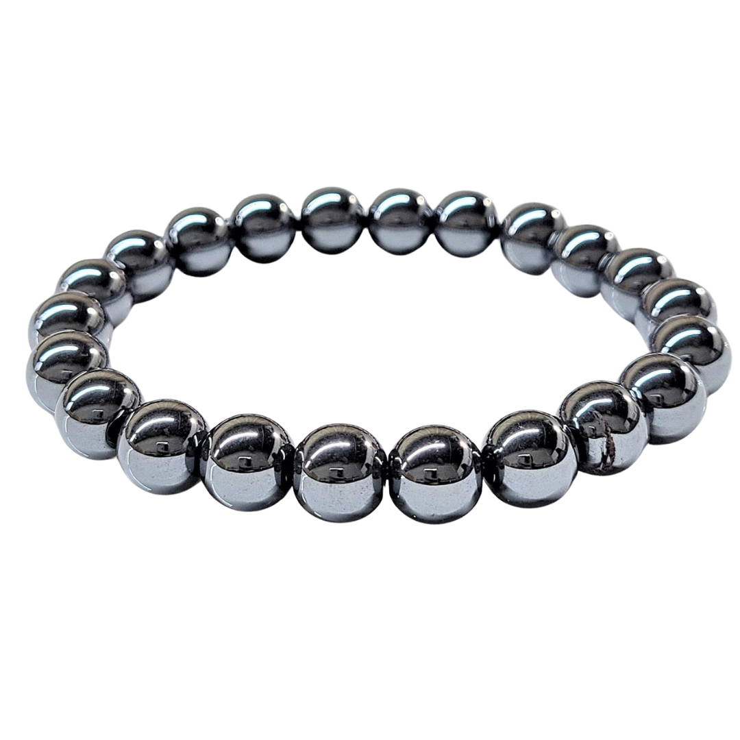 Hematite Bracelet 10mm for a Larger Wrist image 0