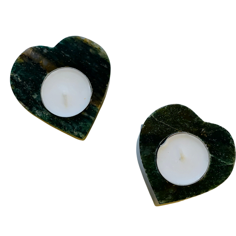 Emerald & Quartz Tealight Candle Holder image 1