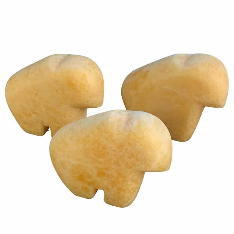 Orange Calcite Zuni Buffalo image 1
