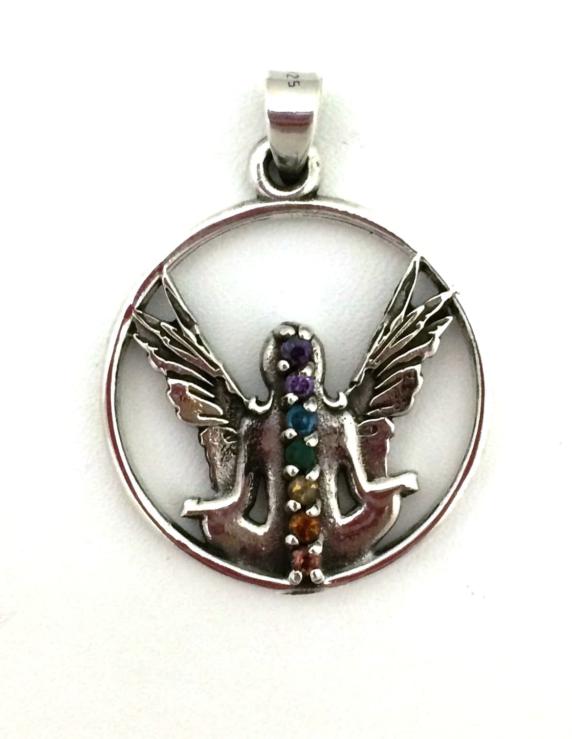 Chakra Awakening™ Meditating Angel Pendant image 1