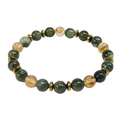 Jade and Citrine Bracelet 8mm with Gold Spacers image 0