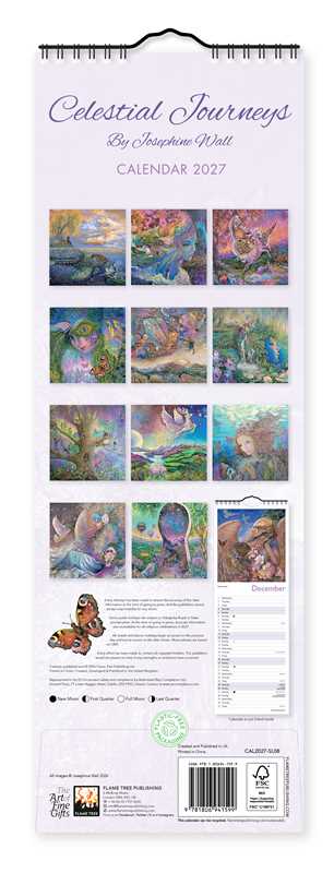 2027 Celestial Journeys Wall Slim Calendar