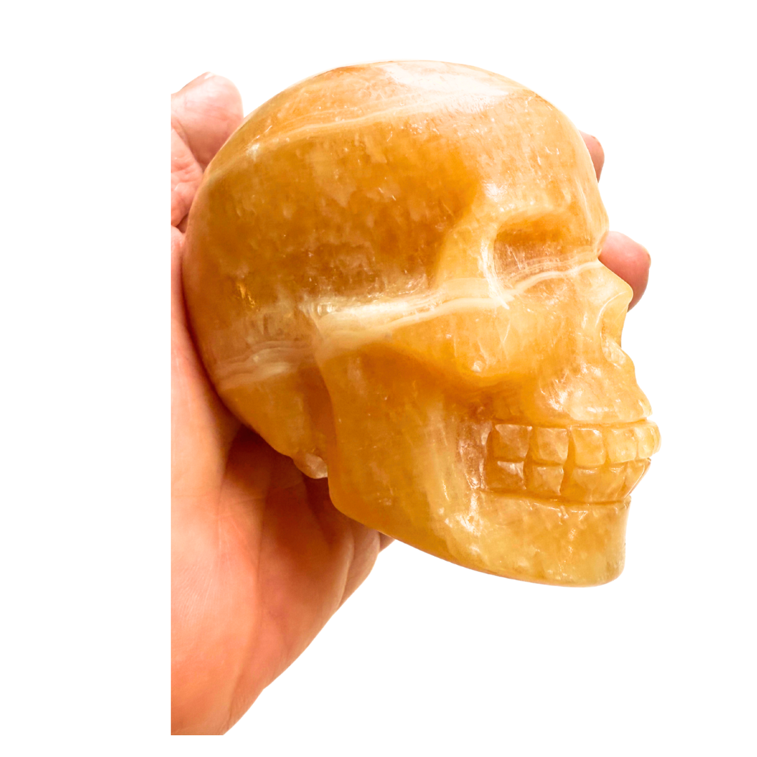 Orange Calcite Skull image 3