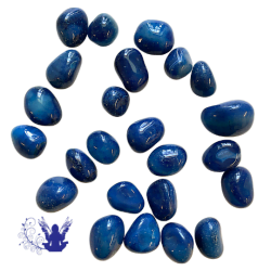 Blue dyed agate