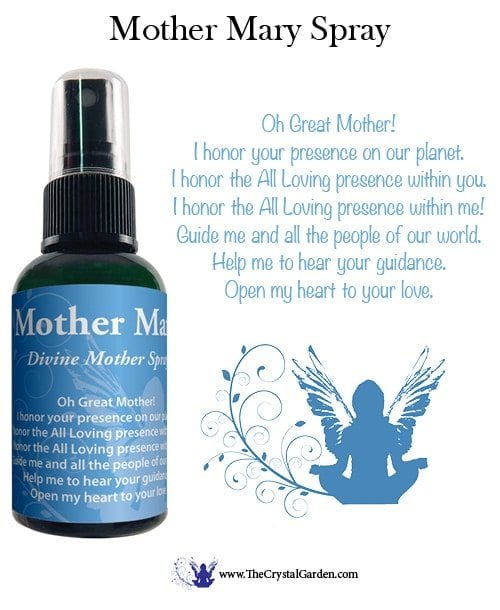Mother Mary: Divine Mother Spray 2 oz About this formula This Divine original formula of essential oils has a rose vanilla scent. The essential oil combination is calming and elicits confidence and happiness