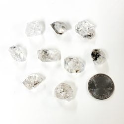 Herkimer Diamond with Quarter for Scale