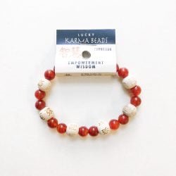 Carnelian Bracelet with wooden beads
