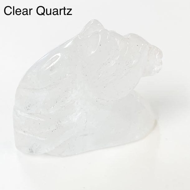 Gemstone Horse Head - Clear Quartz