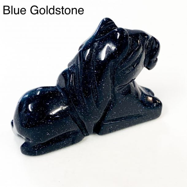 Gemstone Horse - Blue Goldstone