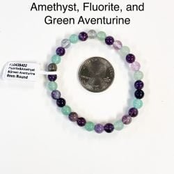 Amethyst, Fluorite, and Green Aventurine Bracelet