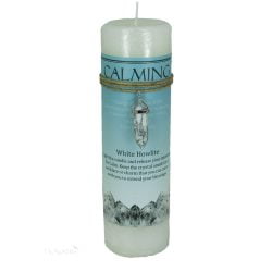 Calming Crystal Energy Candle with Howlite Pendant