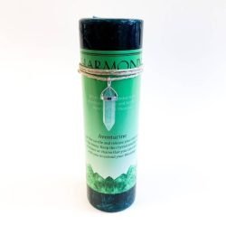 Harmony Crystal Energy Candle with Green Aventurine Pendant Candle with Green Aventurine Pendant
