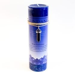 Abundance Energy Candle with Blue Goldstone Pendant