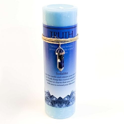 Truth Candle with Sodalite Pendant