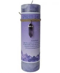 Spirituality Crystal Energy Candle with Amethyst PendantCandle with Amethyst Pendant