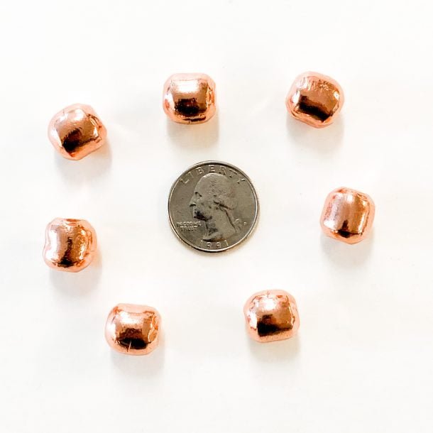 Copper Mini Sphere with Quarter