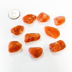 Orchid Calcite Tumbled with Quarter