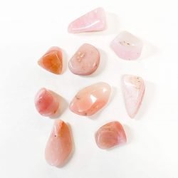 Pink Opal tumbled stone
