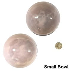 Pink Calcite Bowl - Small with Quarter