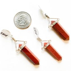 Red Goldstone Point Pendant