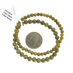 Green Garnet Grossularite Bracelet 5 - 6 mm