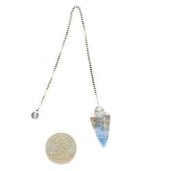 Clear Quartz Smooth Pendulum with Quarter