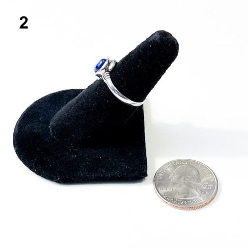 Lapis Lazuli Ring 2 Side with Quarter