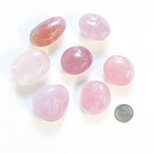 Rose Quartz Pebble Tumbled Stone for love, kindness, and compassion