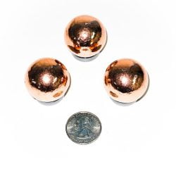 Copper Sphere with Quarter