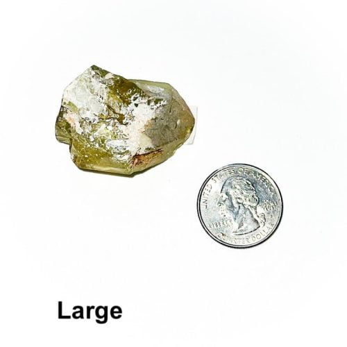 Green Apatite Large with Quarter