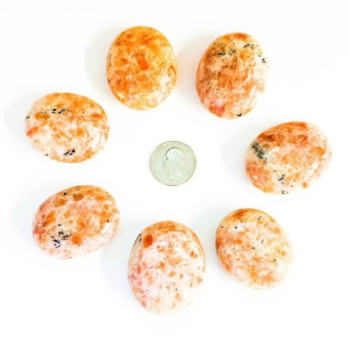 Sunstone Palm Stones with Quarter