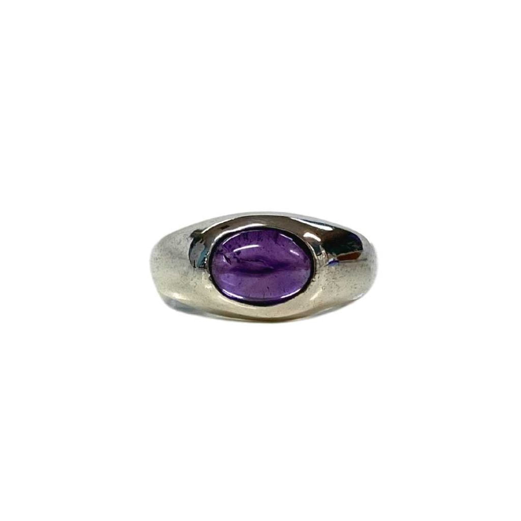 amethyst ring oval shape east west
