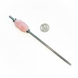 Rose Quartz Straw with Quarter