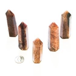 Strawberry Quartz Standing Point with Quarter