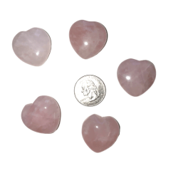 Rose Quartz Heart 1 inch
