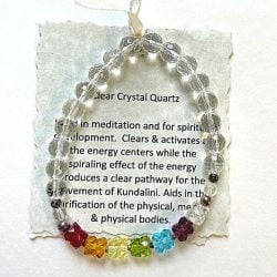 Clear Quartz Crystal Chakra Bracelet