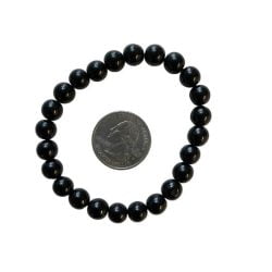 Jet Bracelet 8mm with quarter