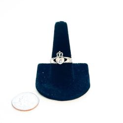 Claddagh Ring Size 9 with Quarter