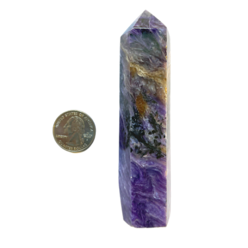 Charoite Point $99 with quarter