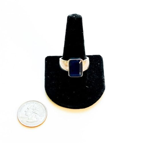 Lapis Lazuli Mens Ring Size 11 with Quarter