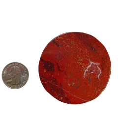 Red Jasper Disc with quarter