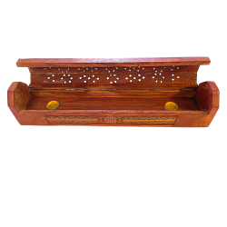 Flower of Life Wood Box Incense Holder and Storage