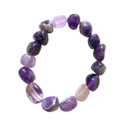 Chevron Amethyst Nugget Bracelet