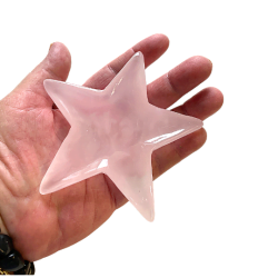 Pink Calcite Star Bowl in hand