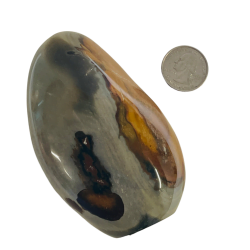 Polychromatic Jasper Standing Stone with Quarter